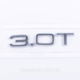 Шильдик на багажник, напис на багажник Audi, Audi 3.0T, A3, A4, A5, A6, A7, A8, Q3, Q5, Q7, 3.0T