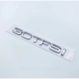 Емблема задня наклейка на кришку багажника 30 TFSI Audi Ауді Хром 182x22 mm