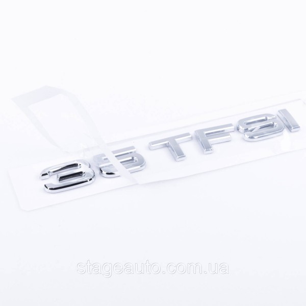 Емблема задня наклейка на кришку багажника 35 TFSI Audi Ауді Хром 182x22 mm
