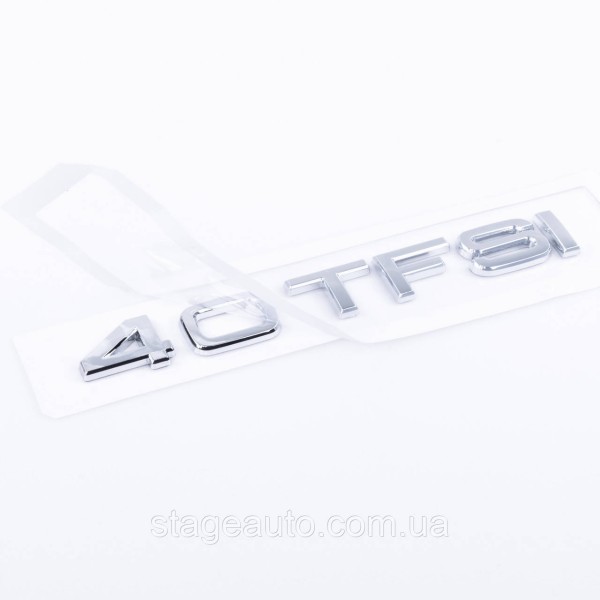 Емблема задня наклейка на кришку багажника 40 TFSI Audi Ауді Хром 182x22 mm
