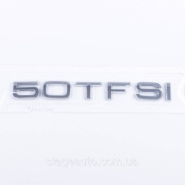 Emblem rear sticker on the trunk lid 50 TFSI Audi Audi Chrome 182x22 mm