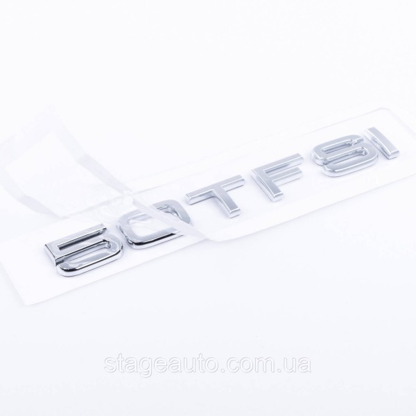 Emblem rear sticker on the trunk lid 50 TFSI Audi Audi Chrome 182x22 mm