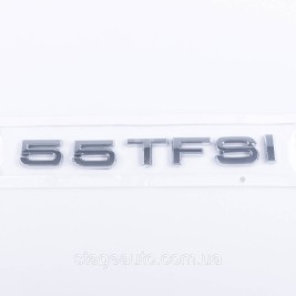 Emblem rear sticker on the trunk lid 55 TFSI Audi Audi Chrome 182x22 mm