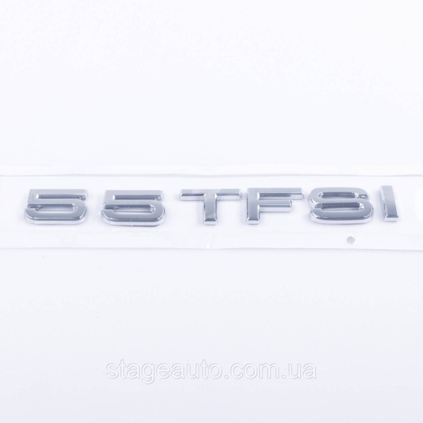 Emblem rear sticker on the trunk lid 55 TFSI Audi Audi Chrome 182x22 mm