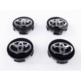 Ковпачки заглушки в литі диски TOYOTA Тойота, 62 мм Чорні 42603-12730