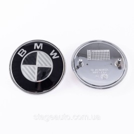 Емблема Значок на капот багажник БМВ BMW 82мм 51148132375 E36 E46 E90 E34 E39 E60 E63E32 E38 E65 E66 E53
