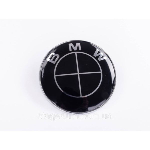 Емблема Значок на капот багажник БМВ BMW 82мм 51148132375 E36 E46 E90 E34 E39 E60 E63E32 E38 E65 E66 E53