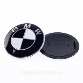 BMW emblem BMW 82 mm black white badge bmw E39 E53 E60 E46 E34 E90 E70 F30 F15 F10 G30 Badge hood trunk