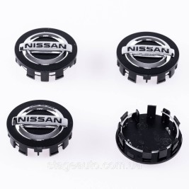 Ковпачки заглушки в литі диски NISSAN Ніссан 54 мм Чорні C7042K54