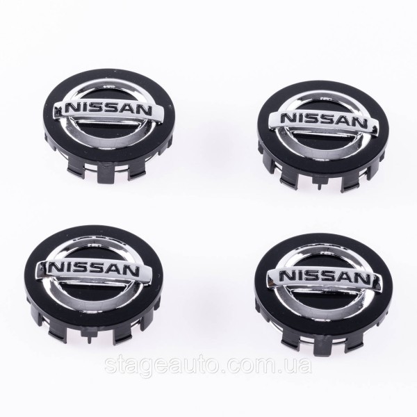 Ковпачки заглушки в литі диски NISSAN Ніссан 54 мм Чорні C7042K54