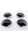 Caps plugs for alloy wheels Audi Audi Q7 77 mm Black, chrome rim 4L0601170 set