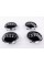 Caps plugs for alloy wheels Audi Audi Q7 77 mm Black, chrome rim 4L0601170 set