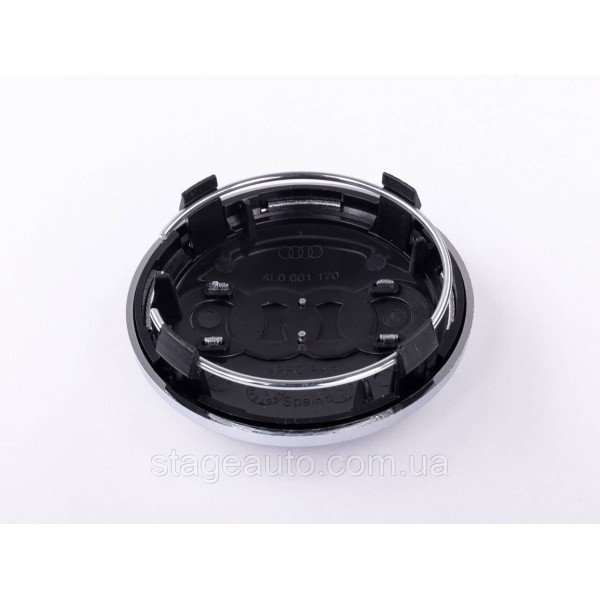 Caps plugs for alloy wheels Audi Audi Q7 77 mm Black, chrome rim 4L0601170 set