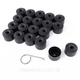 VW Volkswagen Bolt Caps 17mm, VAG. Set of 20 pcs 1K06011739B9, Nut Caps