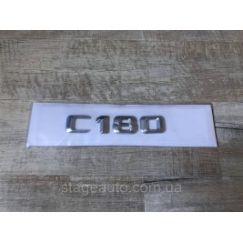 Nameplate Trunk Inscription Mercedes Benz C180, Nameplate Mercedes, W203, W204, W205
