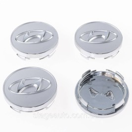 Caps plugs for alloy wheels HYUNDAI Hyundai 60 mm Silver, chrome 52960-3K250