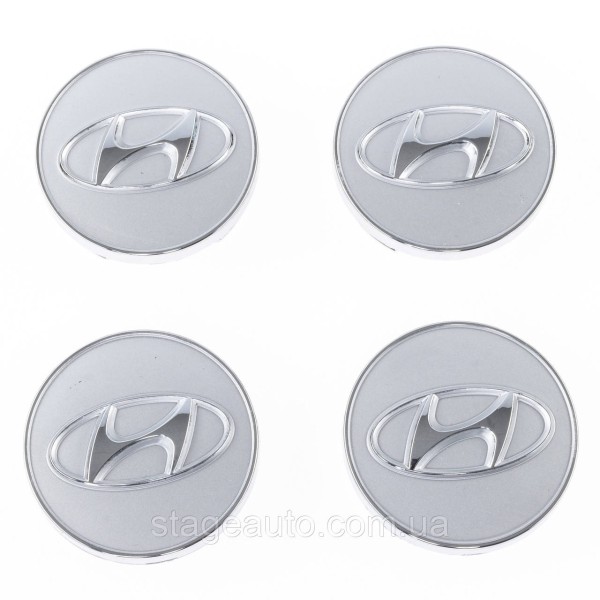 Caps plugs for alloy wheels HYUNDAI Hyundai 60 mm Silver, chrome 52960-3K250