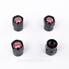 Protective caps for valve stems SEAT Seat 4 pcs Black