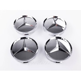 Caps plugs for alloy wheels Mercedes-Benz Mercedes 75 mm OLD Chromed