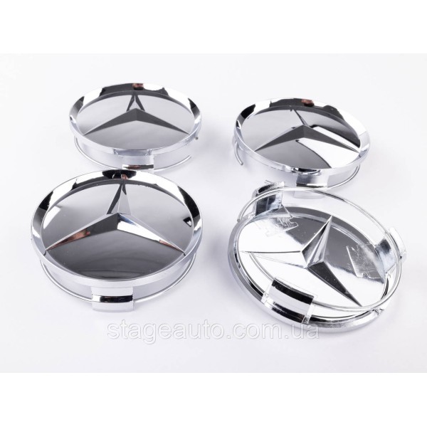 Caps plugs for alloy wheels Mercedes-Benz Mercedes 75 mm OLD Chromed