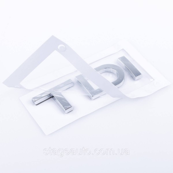 Emblem, nameplate, sticker inscription TDI in chrome color, for the trunk lid Audi Audi