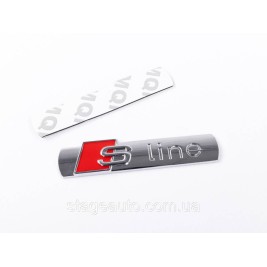 Emblem nameplate on wings, inscription badge on the wing Audi Audi S line S line Chrome