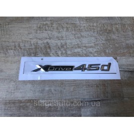 Plate Emblem Inscription BMW BMW, XDrive 45d, X1, X2, X3, X4, X5, X6, Xdrive, 45d