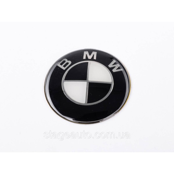 Эмблема БМВ, значок на руль БМВ, Значок на руль BMW 45мм, E36, E46, E90, E34, E39, E60, E63, E32, E38, E65,