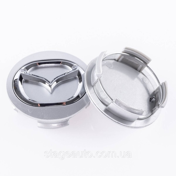 Caps plugs for alloy wheels MAZDA Mazda 56 mm Silver, long legs BBM2 37 190