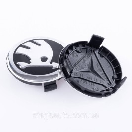 Caps for Mercedes alloy wheels with Skoda logo 75 mm