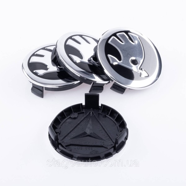 Caps for Mercedes alloy wheels with Skoda logo 75 mm