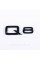 Emblem sticker Q8 Audi Audi Black on the trunk lid