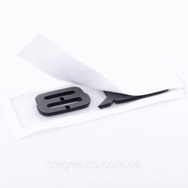Emblem sticker Q8 Audi Audi Black on the trunk lid