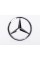 Emblem badge Mercedes Benz, Mercedes 90 mm on the trunk lid Chrome