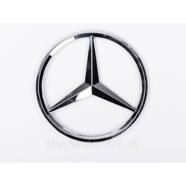 Emblem badge Mercedes Benz, Mercedes 90 mm on the trunk lid Chrome