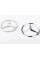 Emblem badge Mercedes Benz, Mercedes 90 mm on the trunk lid Chrome