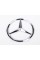 Emblem badge Mercedes Benz, Mercedes 90 mm on the trunk lid Chrome