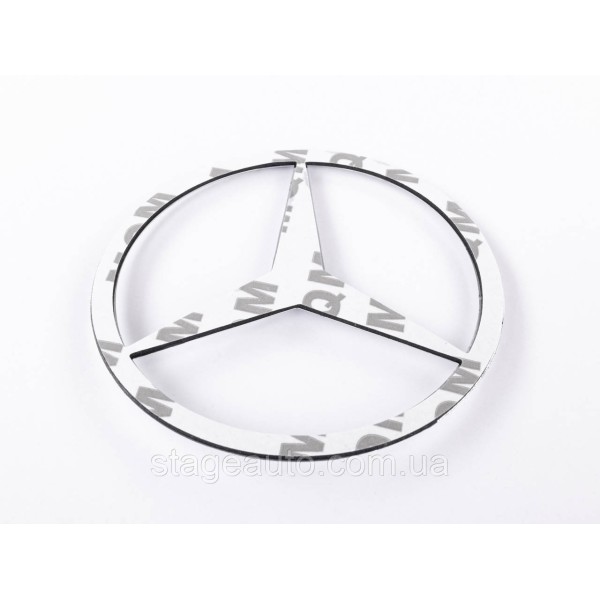 Emblem badge Mercedes Benz, Mercedes 90 mm on the trunk lid Chrome