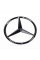 Емблема значок Mercedes Benz, Mercedes 90 мм на кришку багажника Чорний глянець