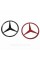 Емблема значок Mercedes Benz, Mercedes 90 мм на кришку багажника Чорний глянець