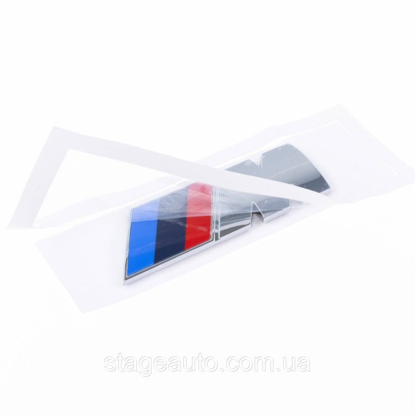 Metal emblem (logo) M Power BMW (BMW) nameplate on the trunk Chrome 7.3 x 2.7 cm