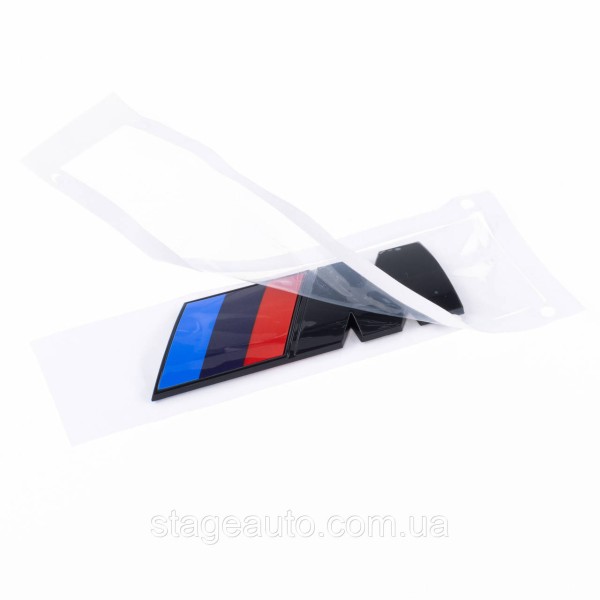Metal emblem (logo) M Power BMW (BMW) nameplate on the trunk Black 8.9 x 2.9 cm