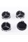 Caps plugs for Mercedes Benz disks Mercedes 60 mm Black Gloss + chrome