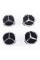 Caps plugs for Mercedes Benz disks Mercedes 60 mm Black Gloss + chrome