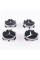 Caps plugs for Mercedes Benz disks Mercedes 60 mm Black Gloss + chrome