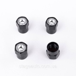 Protective caps for Mercedes-Benz valve nipples Mercedes 4 pcs Black