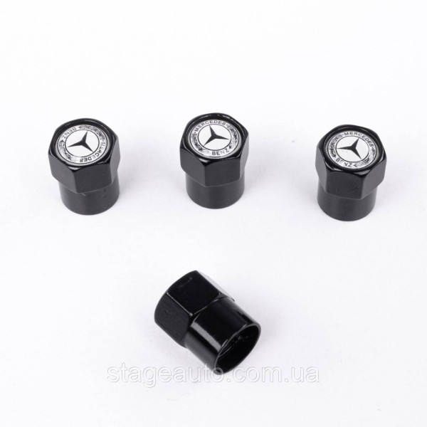 Protective caps for Mercedes-Benz valve nipples Mercedes 4 pcs Black