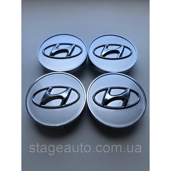Caps plugs for alloy wheels HYUNDAI Hyundai 60 mm Silver, chrome 52960-3K250