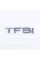 Emblem, nameplate, sticker inscription TFSI in chrome color, on the trunk lid of Audi Audi TFSI