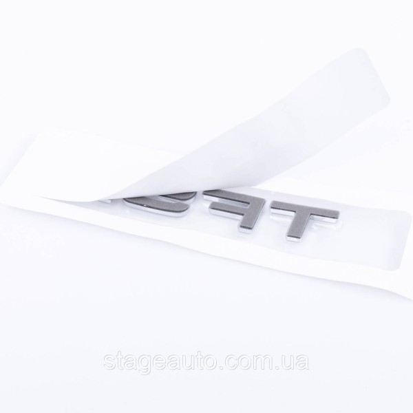 Emblem, nameplate, sticker inscription TFSI in chrome color, on the trunk lid of Audi Audi TFSI